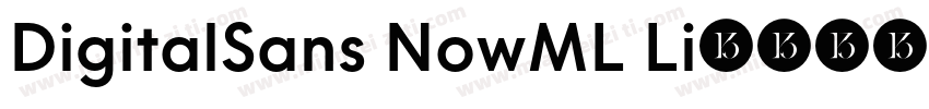DigitalSans NowML Li字体转换